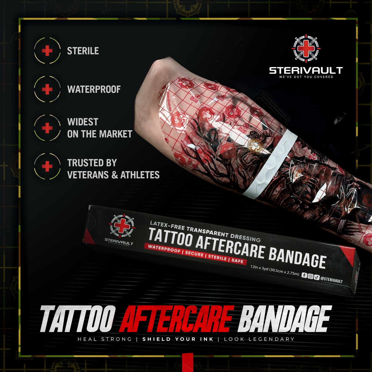 STERIVAULT TATTOO AFTERCARE BANDAGE